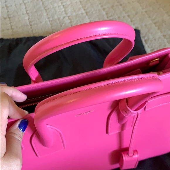 SAINT LAURENT Calfskin Small Sac De Jour Pink. - Picture 5 of 8